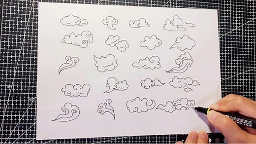 简笔画云的画法合集