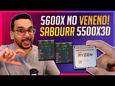 R5 5600X SABOR R5 5500X3D! 5600x SOVADO no OVERCLOCK!