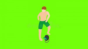 Diver icon animation stock footage. Video of sportsman - 215536604