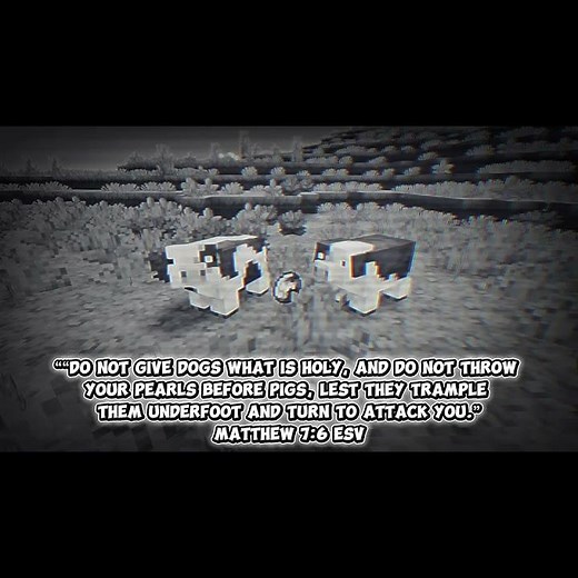 Matthew 7:6 ESV Verse in Minecraft Context is in description