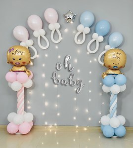 4.7M views · 21K reactions | Baby Shower Balloon Decoration Ideas at home | MASS Art and Craft | Facebook