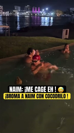 NAIM BROMA COCODRILO 😅🐊#lacasadelosfamosos #humor #comedia #fypシ゚viral