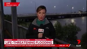 Parts of North Queensland are bracing for potentially deadly flood waters with the Mackay CBD preparing for a high tide with the Pioneer River expected to peak later this morning. | Sunrise