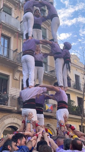 Marina Kitazono captured footage of locals in Barcelona, Spain forming human towers known as castells, as part of a traditional Catalan heritage celebration. | New York Post