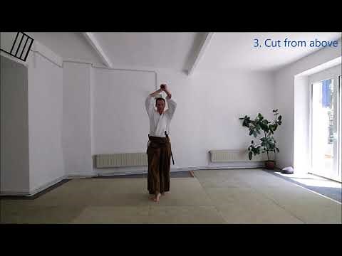 Korindo Aikido - 5 basic forms of drawing the sword (battō)
