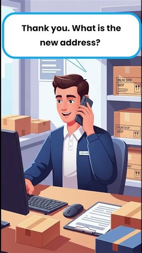 Daily English Conversation | Changing a Delivery Address #shorts