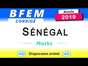 BFEM Maths Senegal 2019 answer key