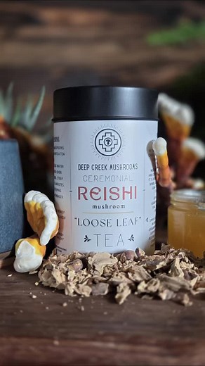 We made something special... Our Reishi carefully blended into a easy to use "loose leaf" form. Only one ingredient, Reishi. Reishi has been used ceremonially by taoist traditions as a Shen Tonic. Reishi stabilizes and calms the mind, body, and spirit, naturally. Its spirit gently eases you into a relaxed state, perfect for meditation practices. Our Ceremonial Reishi Tea is ready to be used in your daily rituals, through any season. Grown by us. Order Online now! Website in Bio. | Deep Creek Mus