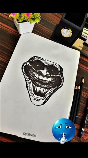 Troll face☠️ #art #trend #viral #new #shortfeed #draw #trollface #sigma #bome #sketch #pencildrawing