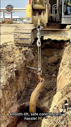 Pipeline Removal Hack: Excavator Safely Lifts Buried Pipe From Trench