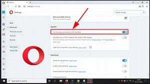 How to Enable 'Use hardware acceleration when available' in Opera Browser on Windows 10?