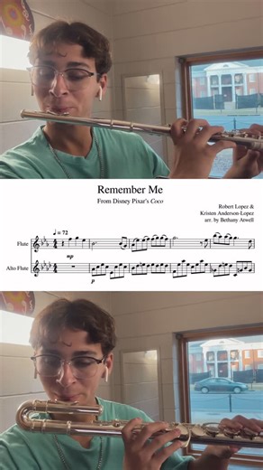 Jacob Ruzensky♪♫ on Instagram: "“Remember Me” -Coco🎶 One of my favorite Disney songs! 🥰 • • • • • • • #Disney #flute #musician #orchestra #band #piccolo #flutist #music #dailypractice #reel #fluting #Coco #disneymusic #movie #film #fun #altoflute #musicmajor"