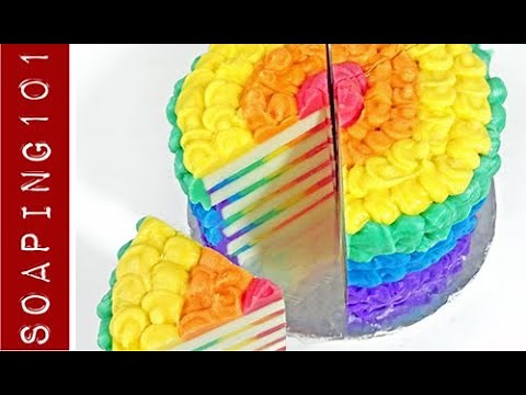 Rainbow Cake: How to Make a 6 Layer Rainbow Soap Cake | Soaping101