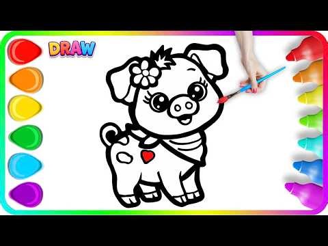 🐖 How To Draw a Cute Pig | Easy Step By Step Tutorial