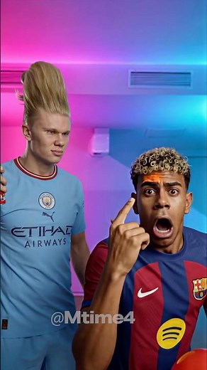 Haaland's Reaction to Yamal's Hairspray Is Gold 😂 #football #haaland #parody
