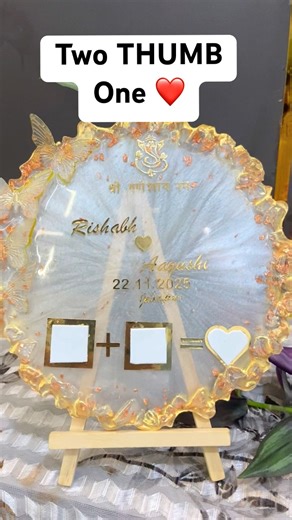 Thumb impression ||Resin #shorts #youtubeshorts #thumbs #resin #heart #wedding #weddingday #vibes