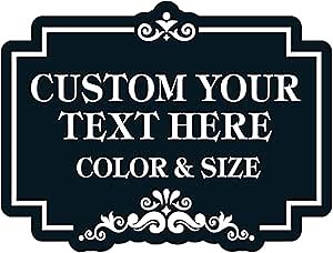 Custom Sign Outdoor Metal - Personalized Sign for Outside House,Deliver Delivers,Road,Pool,Yard,Garden,Porch,Backyard,Business,Fade Resistant Highly Visible 20 x 14 inch