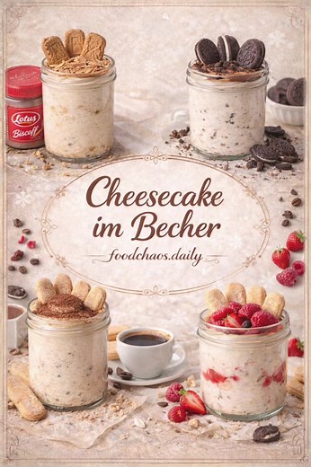 Leckere No-Bake Cheesecakes im Glas einfach zubereiten