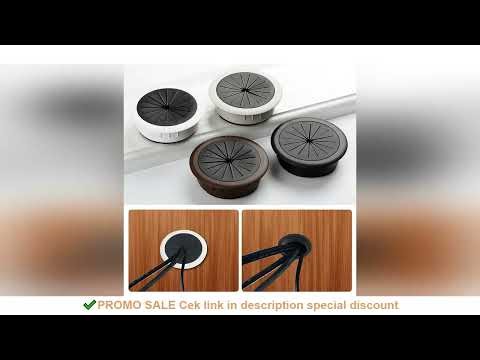 50/60MM Desk Cord Grommet Wire Hole Cover Line Outlet Port Threading Box Cover Cable Passing Box Off