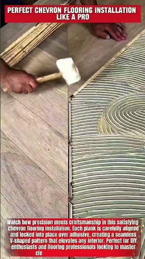 Perfect Chevron Flooring Installation Like a Pro #woodworking #carpentry #wood