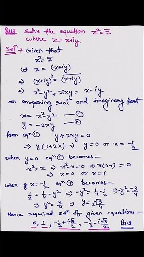 Q10 Complex numbers class 11 | #maths #mathematics #education