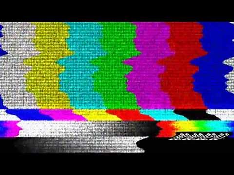 TV Color Bars - Distorted with Static and Timecode