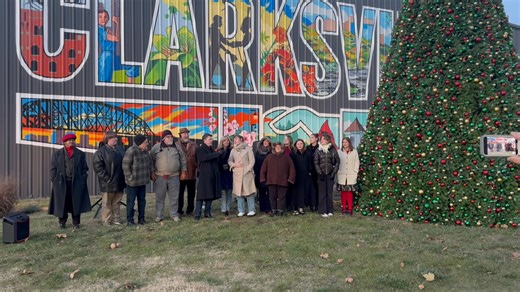 Some of the WHITE CHRISTMAS cast entertaining for Town of Clarksville's first annual Light Up Clarksville event. Don't miss CLT's WHITE CHRISTMAS bringing the spirit of the 1954 iconic film to the stage. Tickets are going fast!!! Tickets are on sale NOW on the Clarksville Little Theatre website: www.clarksvillelittletheatre.org. Production dates are December 5, 6, 11, 12 & 13 at 7:30 PM and December 7 & 14 at 2:00 PM. CONTENT ADVISORY: Lighthearted romantic themes, no strong language, touches on