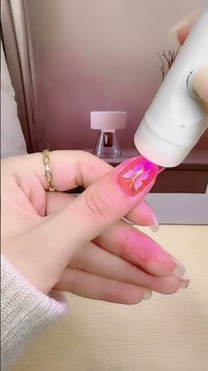 The Ultimate DIY Gold Butterfly Gel Nails in 60 Seconds! 💅✨ #NailArt #NailDesign #DIYBeauty #Shorts