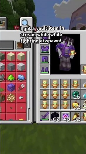 I got a vault item in stream while fighting at spawn in mineville lifesteal!
