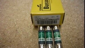 Bussmann FNM-7 Fusetron Dual Element FNM7 Midget Fuse 250VAC 7A (BOX OF 10)
