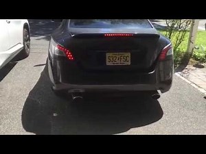 Nissan Maxima 2012 Straight Piped(Res and Muffler Delete) Start up, Revs, and Take off
