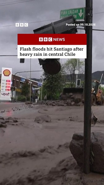 Torrential rains have swept across central Chile, hitting the region with severe flooding including in Santiago the country’s capital. #Flooding #Climate #SouthAmerica #Chile #BBCNews