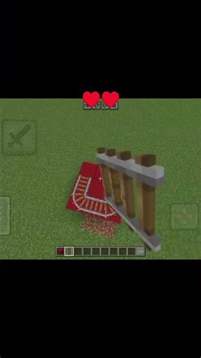 Making heart using rail in minecraft #minecraft #gaming #heart #sksplays.
