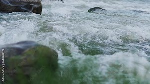 Rio Grande Gorge Canyon, Rapids & River Bank, Slow Motion, Taos New Mexico, Southwest USA