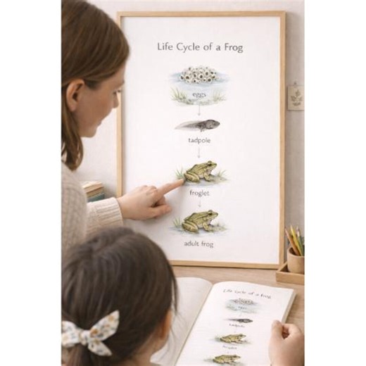 Montessori Frog Life Cycle Printable Poster, Preschool Science Chart (digital Download) - Etsy