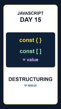 JavaScript Day 15: Destructuring