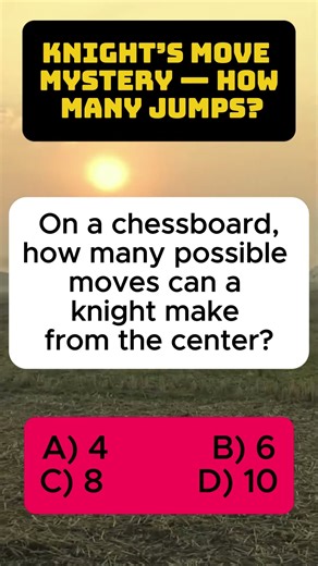 Knight Moves in Chess ♞| How Many from the Center? | Chess Puzzle | IQ VistaX #iqvistax #ChessPuzzle