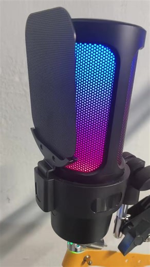 Microfones sem fio RGB duplos, Microfone RGB para PC/ Notebook, Mic with Boom Arm, Microfone condensador de mesa / Braço, Live, Podcast, Gravação de Áudio, karaokê,Gamer Yutuber DJ Modificador de voz #TikTokShopChegou #tiktokshopbacktoschool #tiktokshopbr22 #venda