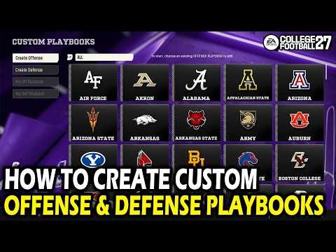 How to Create Custom Offense & Defense Playbooks in College Football 27