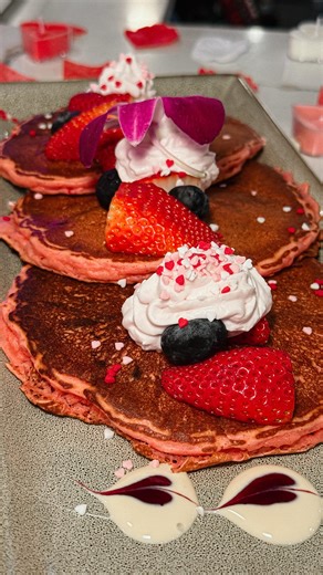 Ana Eats Pgh on Instagram: "Valentine’s BRUNCH spot🩷🥰🥞 • • • #sponsored by @vivalavidapgh💘 Viva La Vida has a Valentine’s Day brunch lineup that you do notttttt want to miss this month! Viva’s brunch runs every Saturday and Sunday from 11-3. These Valentine’s brunch dishes will be available for a limited time each weekend through the end of the month. The Midnight Love Chicken & Waffles and Pink Velvet Pancakes are two delicious options, and don’t even get me started on this insane cocktail 