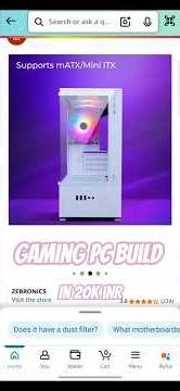 Gaming Pc Build In 20k Budget