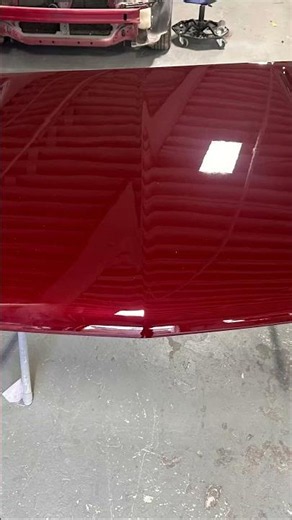 Chevy hood repair before and after