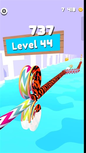 New Spiral Rider 🥐 Game Level 44 🎯 New Play Win #shorts #trending #gaming #funny #spiralrider