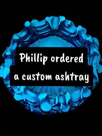 Phillip ordered a custom skull ashtray #custommade #resinart #glow | resin art