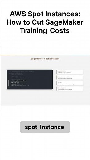 Saving Up to 90% AWS SageMaker Training Costs with Spot Instances #aws #ml #tutorial