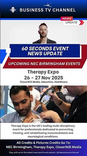 Therapy Expo, 26 27 Nov 25 at NEC Birmingham | Event News Update | Business TV Channel