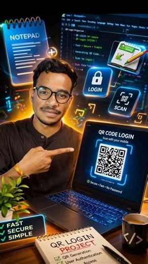 Notepad mein QR Code Login! 🗝️