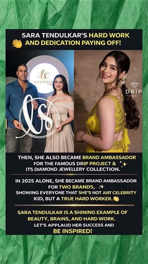 Sara Tendulkar Becomes Brand Ambassador for Two Big Brands 🔥