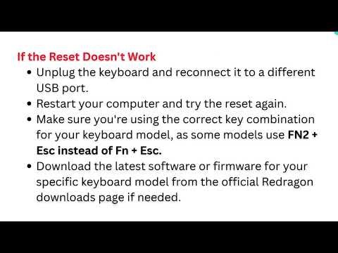 How to Reset Redragon Gaming Keyboard – Factory Reset, Firmware & Key Mapping Fix