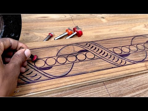 Amazing wood carving designs with router machine bits.